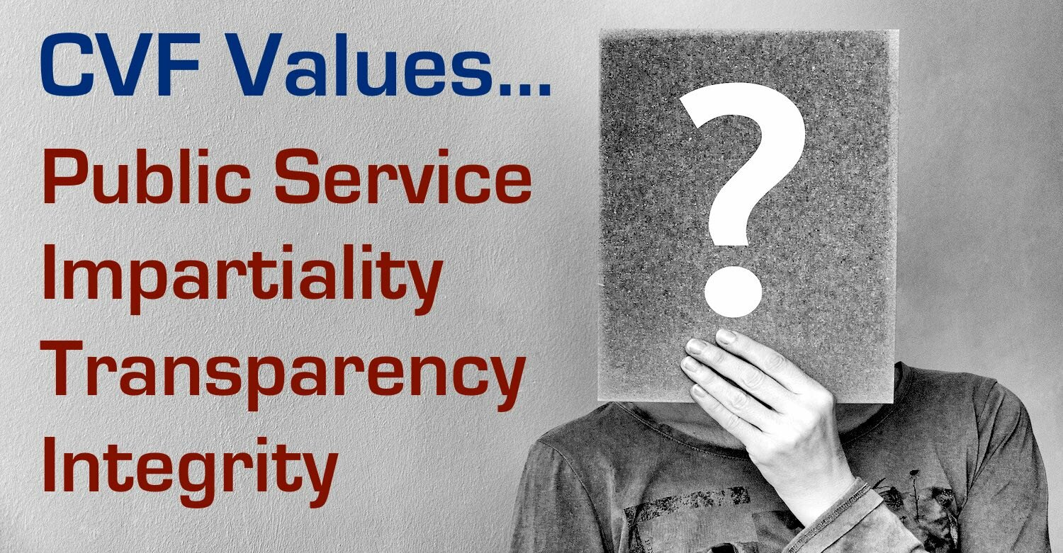 College CVF values integrity, fairness, impartiality, transparency